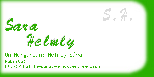 sara helmly business card